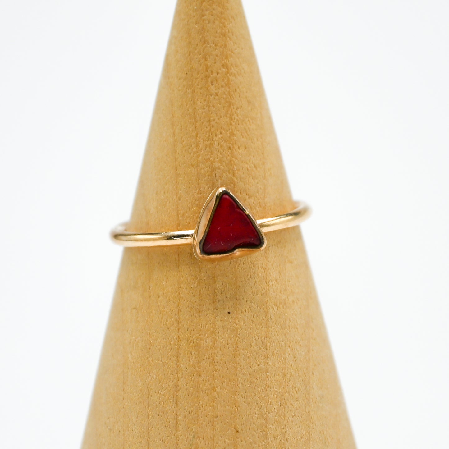 Gold fill red sea glass size 8