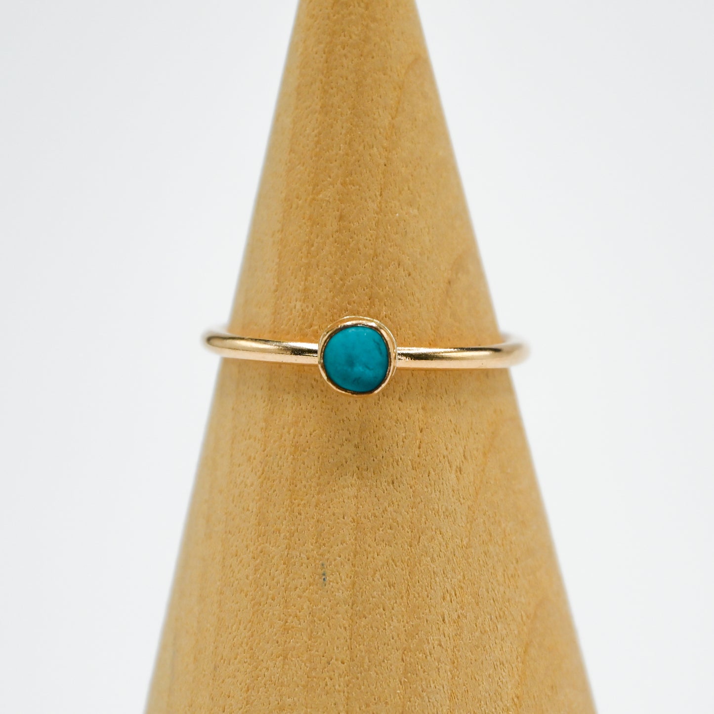 Gold fill mini turquoise sea glass size 8.75