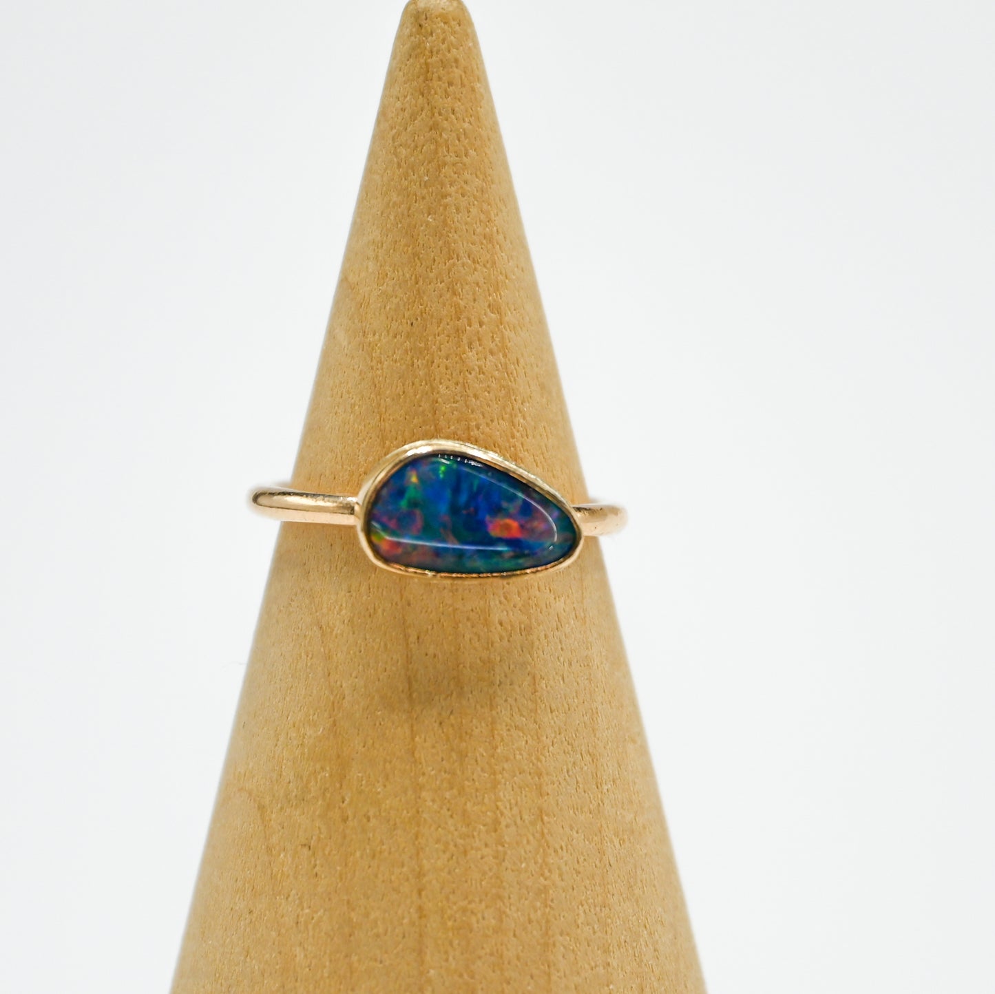 Gold fill horizontal Australian opal size 4.25