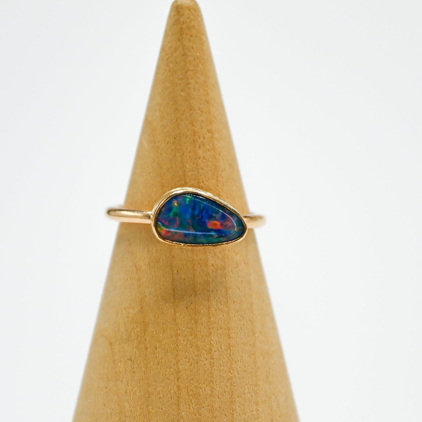 Gold fill horizontal Australian opal size 4.25