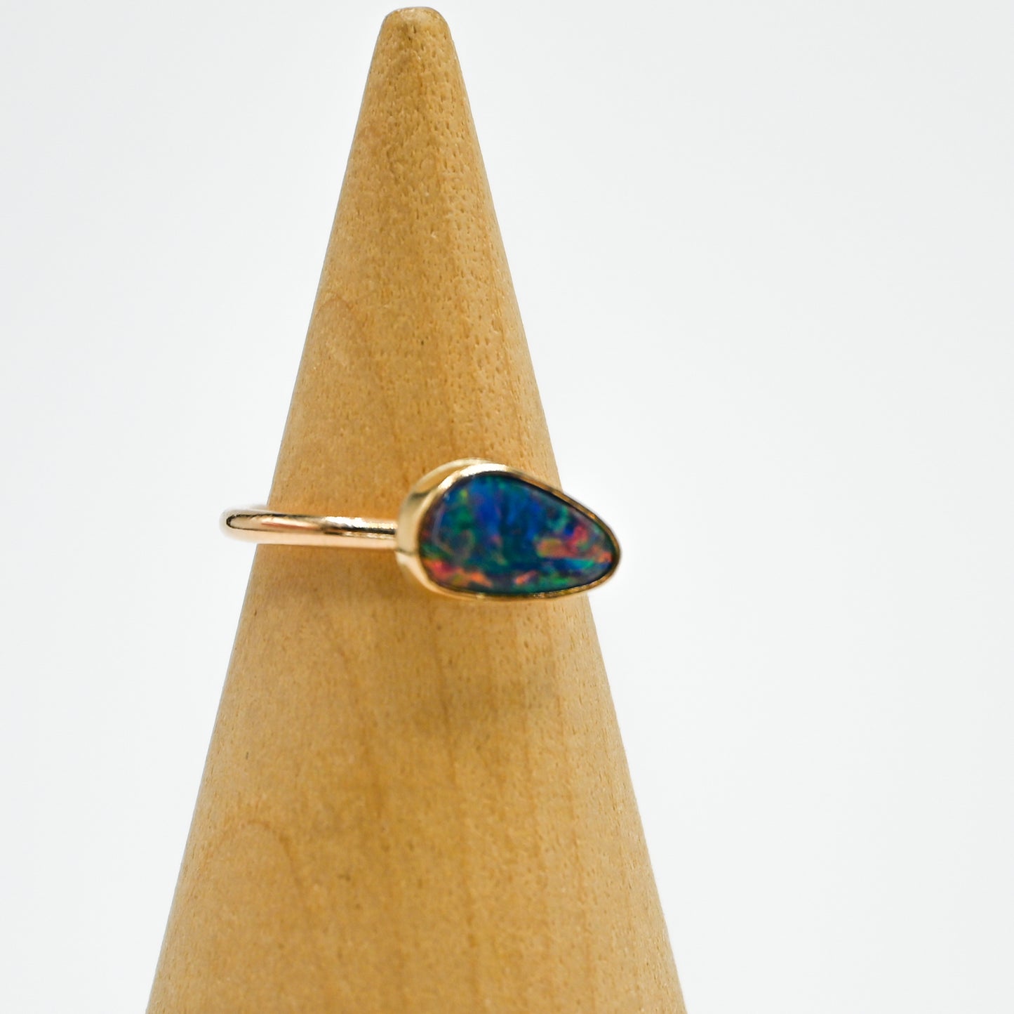 Gold fill horizontal Australian opal size 4.25