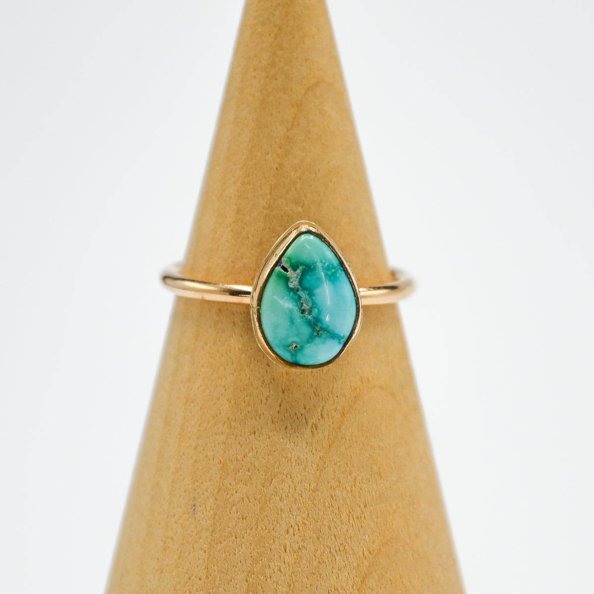 Gold fill sonoran gold turquoise size 7