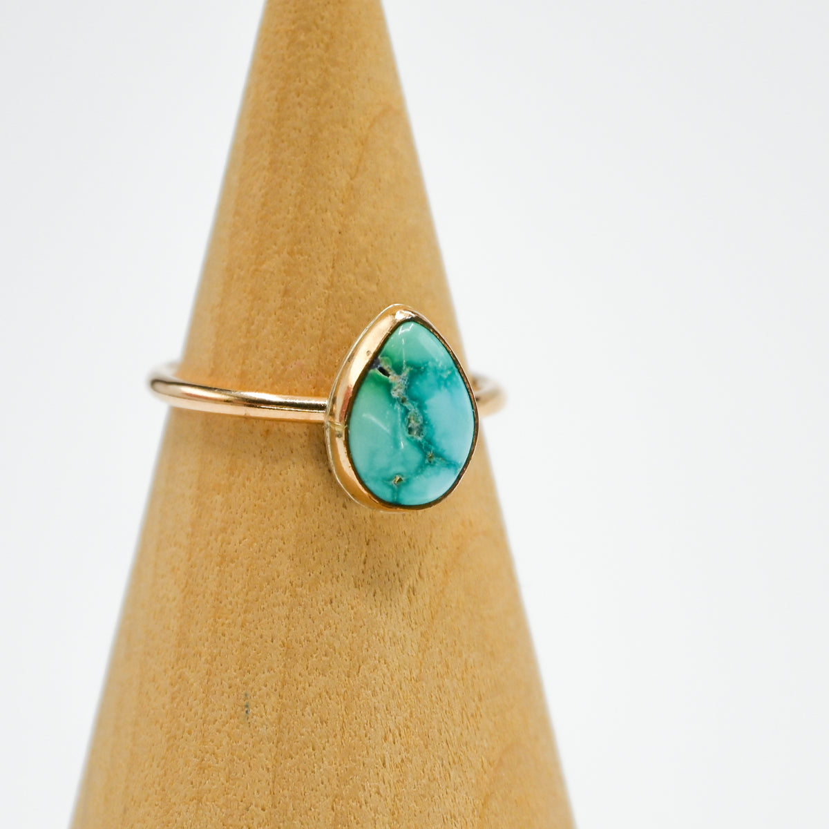 Gold fill sonoran gold turquoise size 7