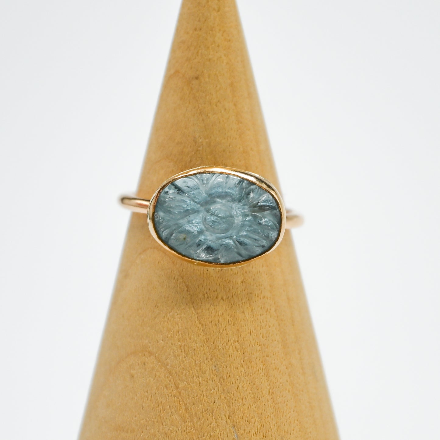 Gold fill horizontal carved kyanite size 7