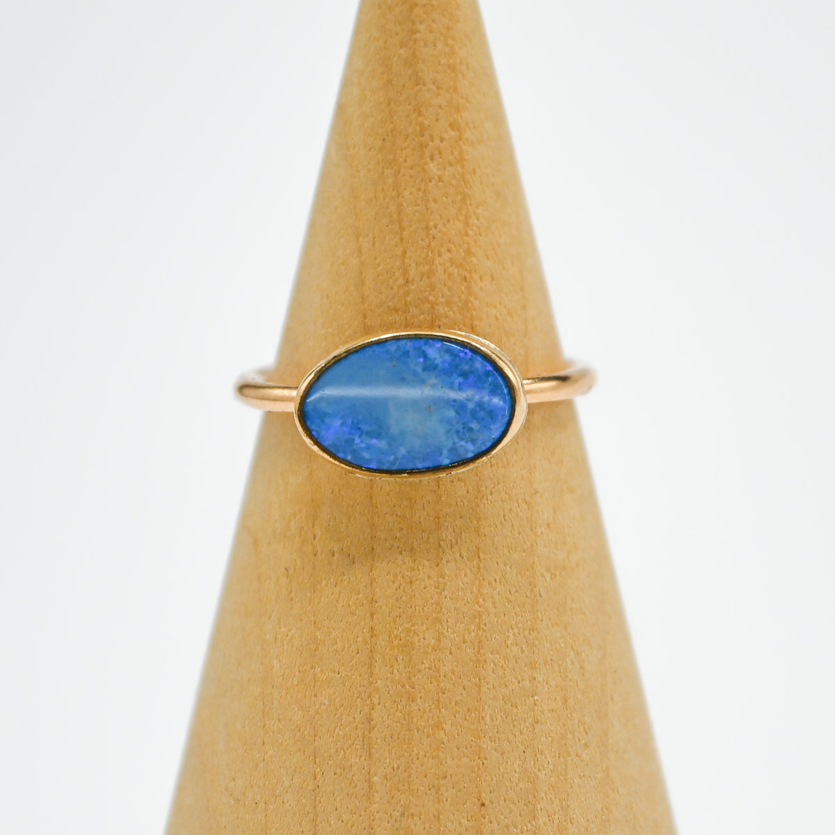 Gold fill horizontal Australian opal size 7