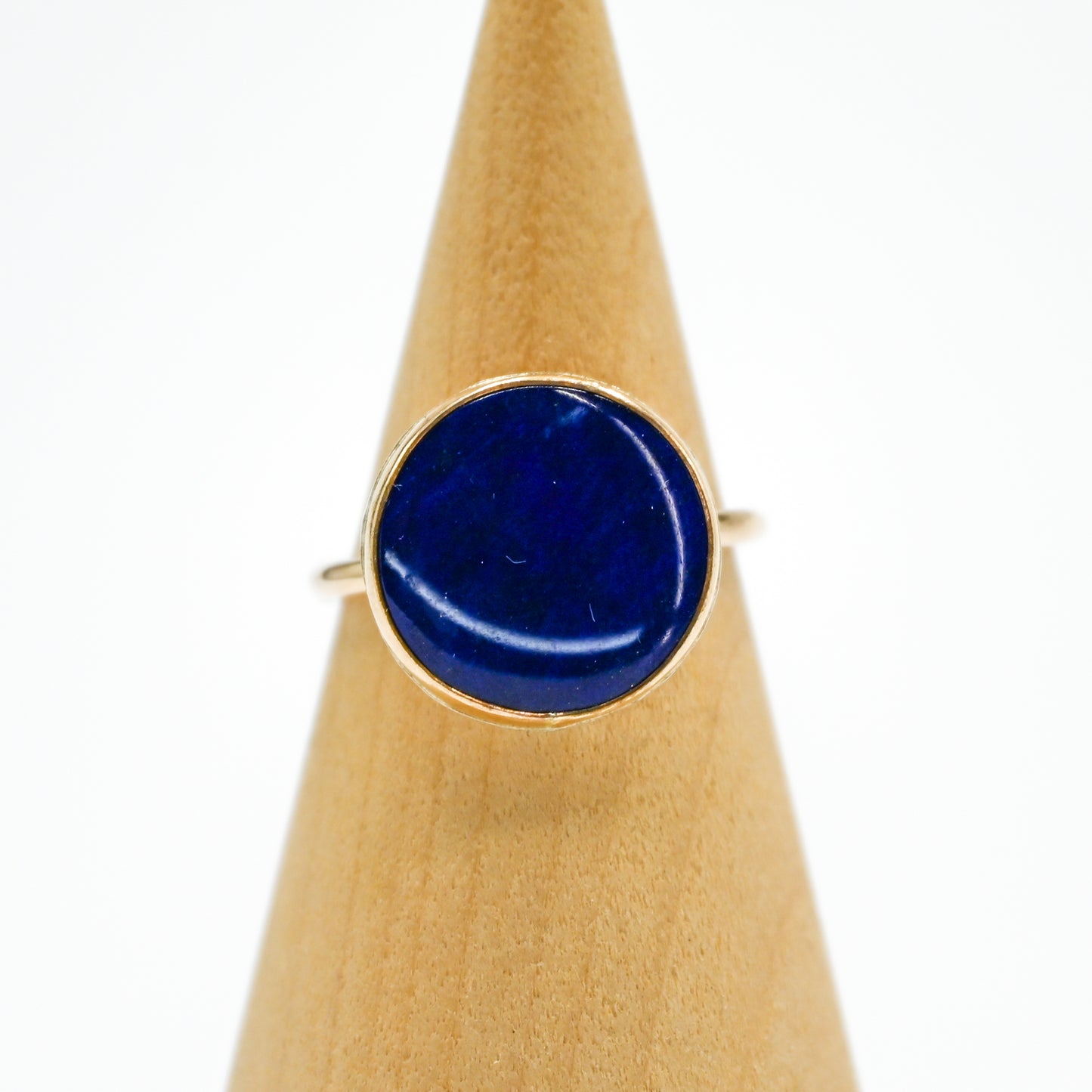 Gold fill round lapis lazuli size 7