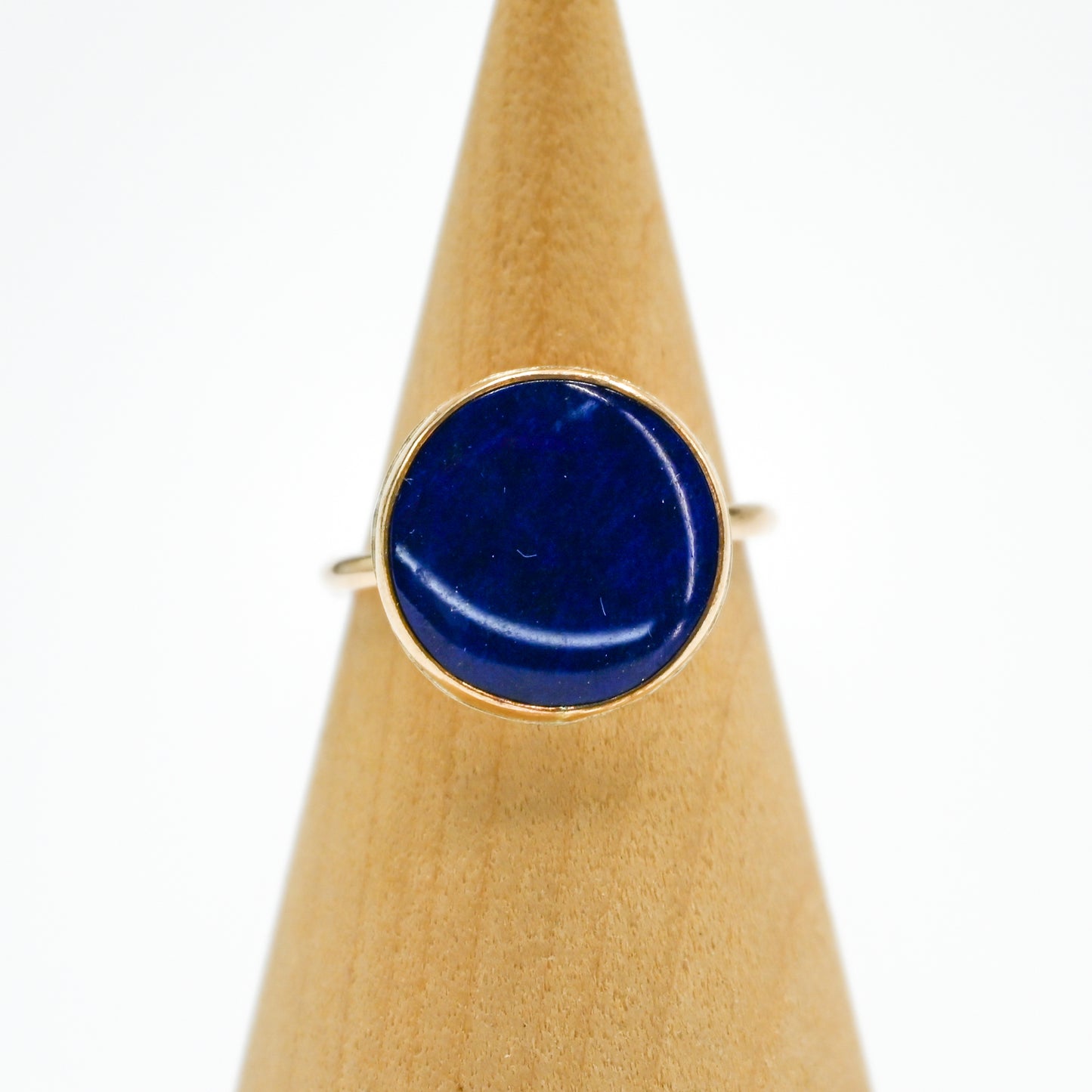 Gold fill round lapis lazuli size 7