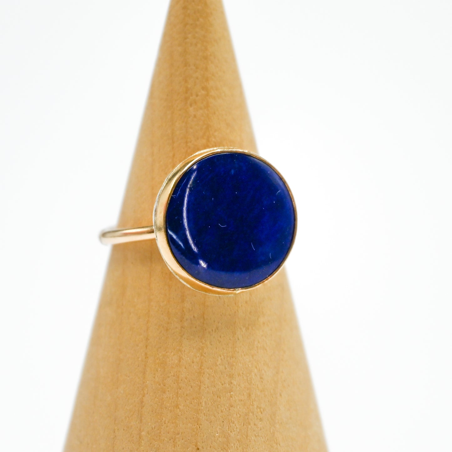 Gold fill round lapis lazuli size 7