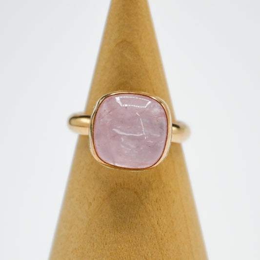 Gold fill xl square morganite size 7