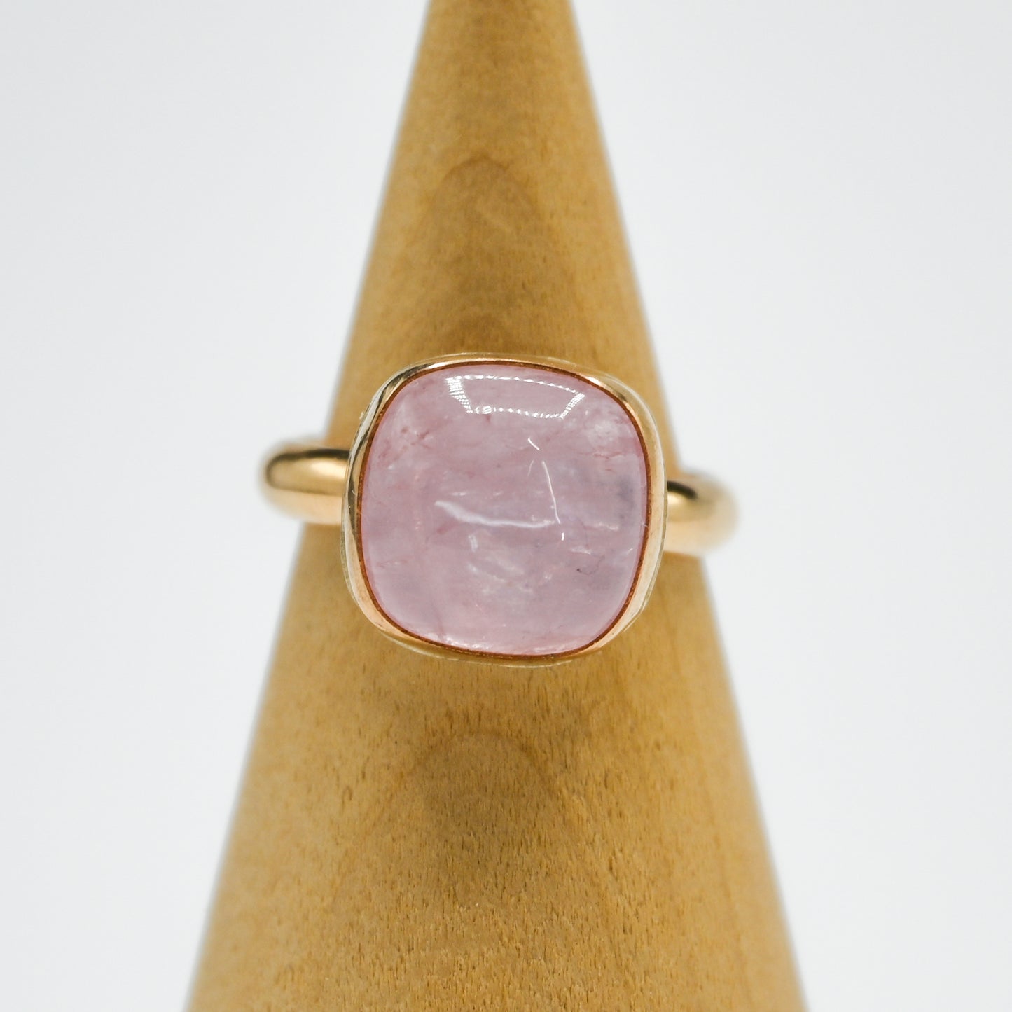 Gold fill xl square morganite size 7