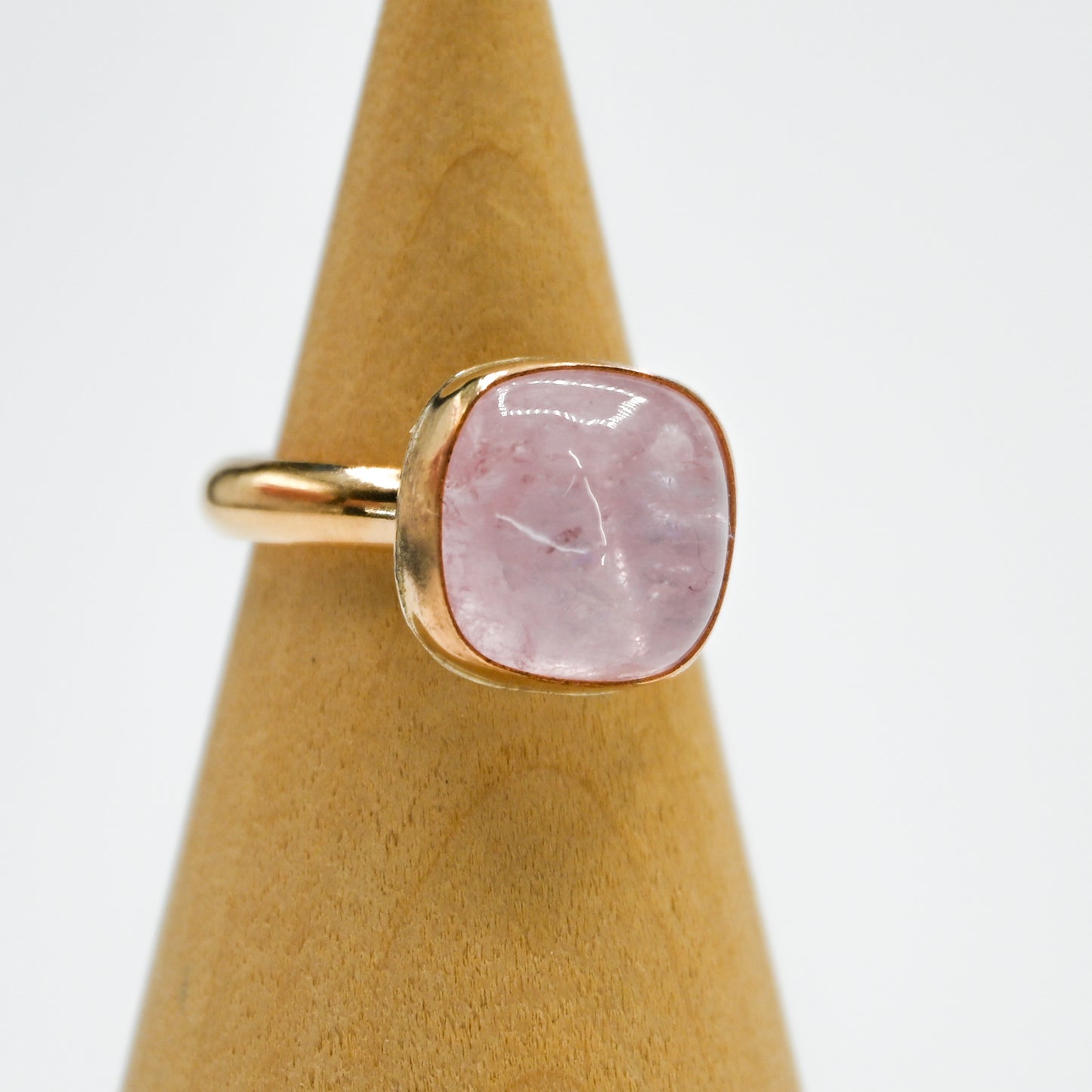 Gold fill xl square morganite size 7