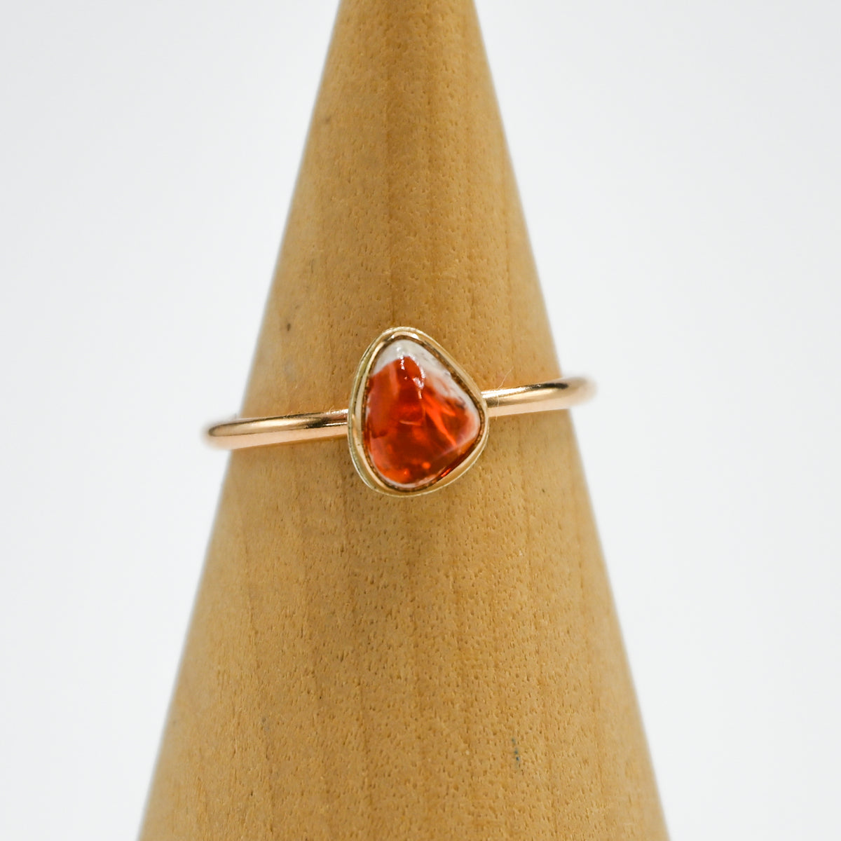 Gold fill Mexican fire opal size 7.25