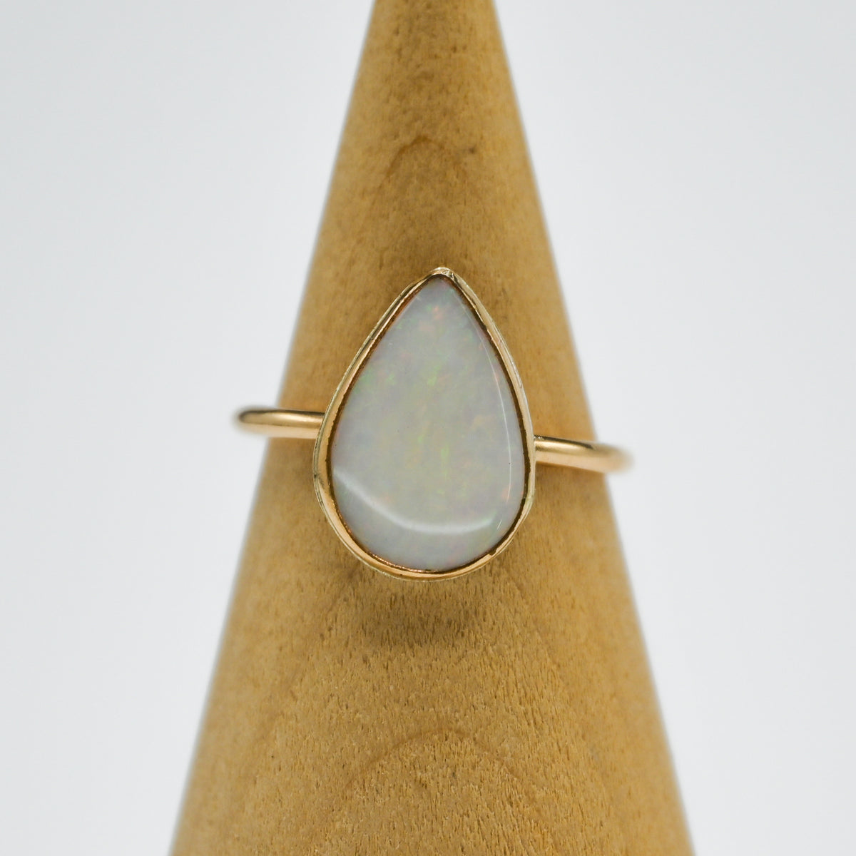 Gold fill solid Australian opal size 7.5