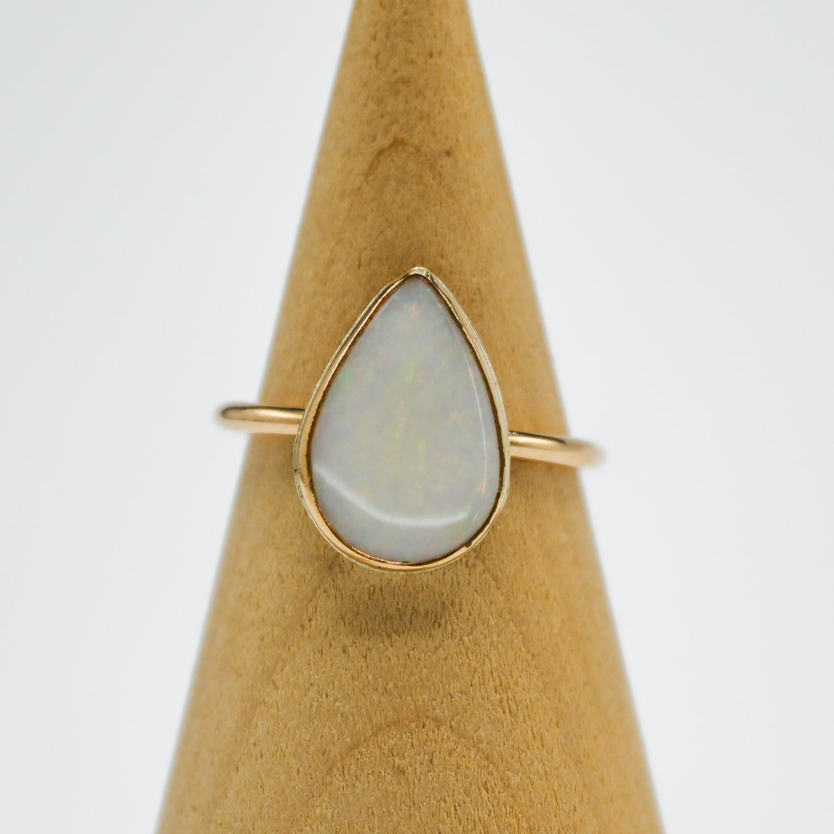 Gold fill solid Australian opal size 7.5