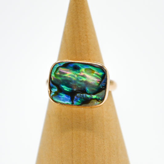 Gold fill xl horizontal abalone size 7.5