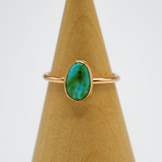 Gold fill turquoise mountain size 7.5