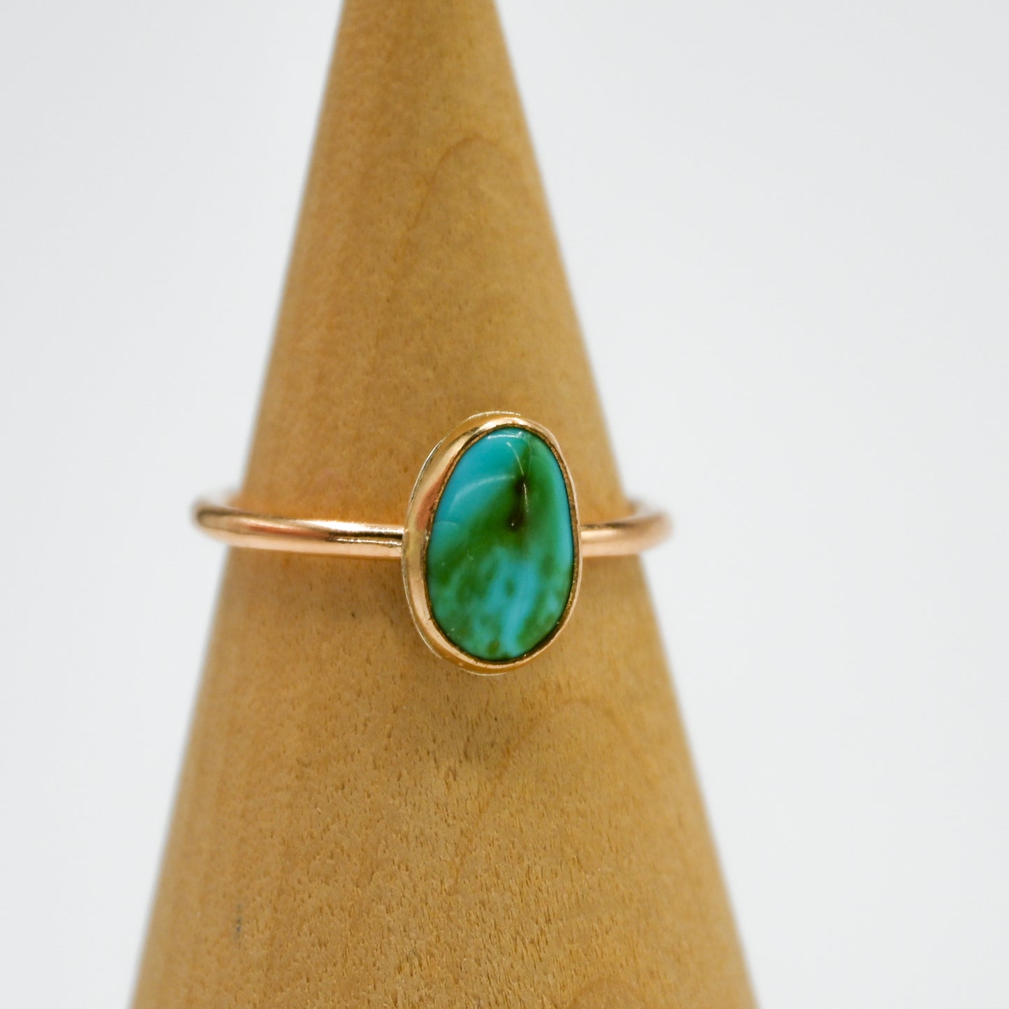 Gold fill turquoise mountain size 7.5