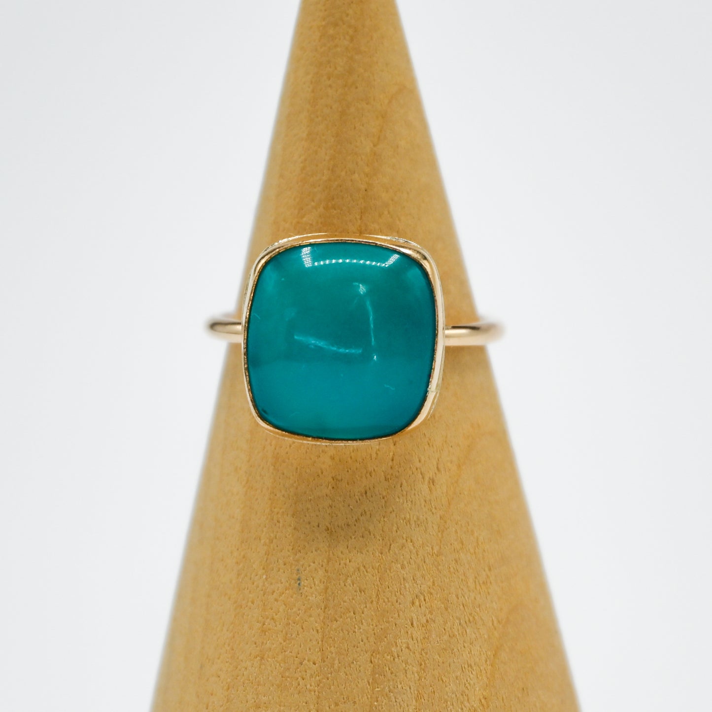 Gold fill xl square amazonite size 7.5