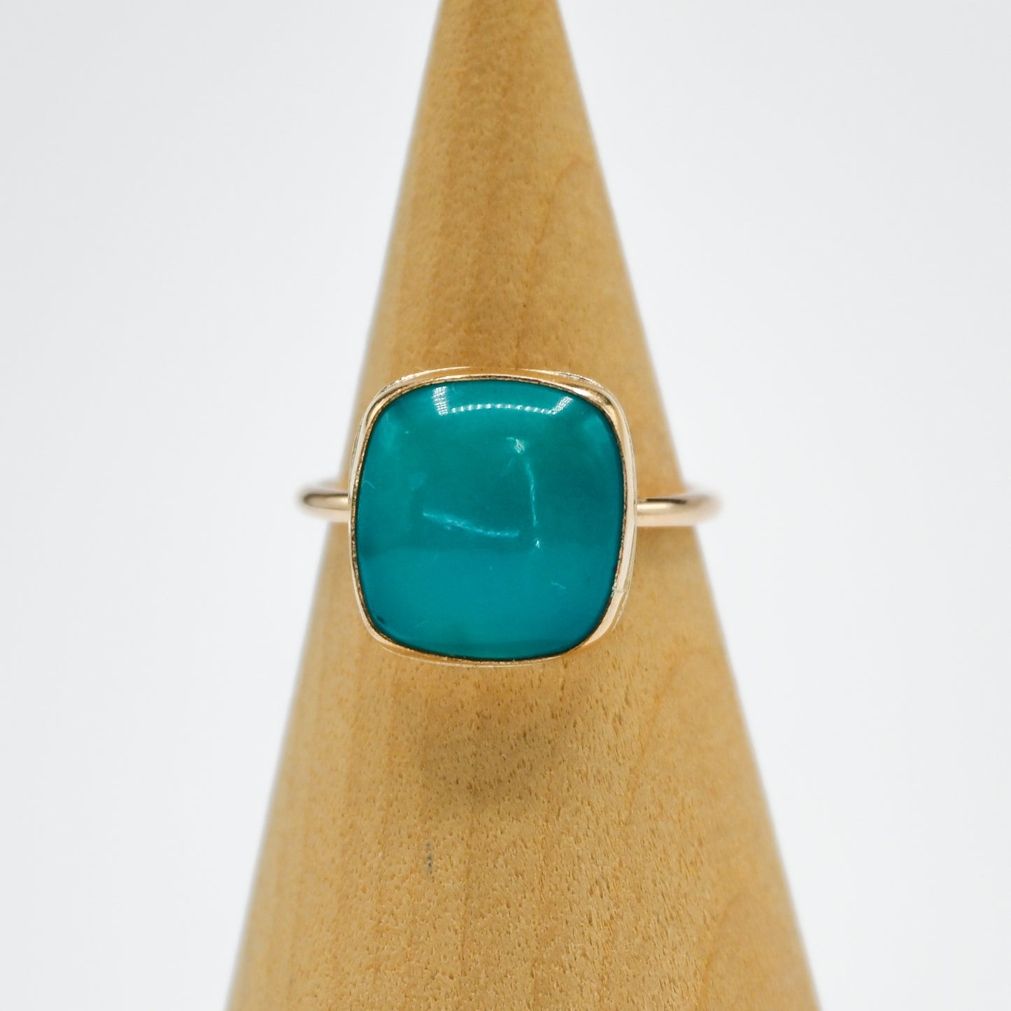 Gold fill xl square amazonite size 7.5