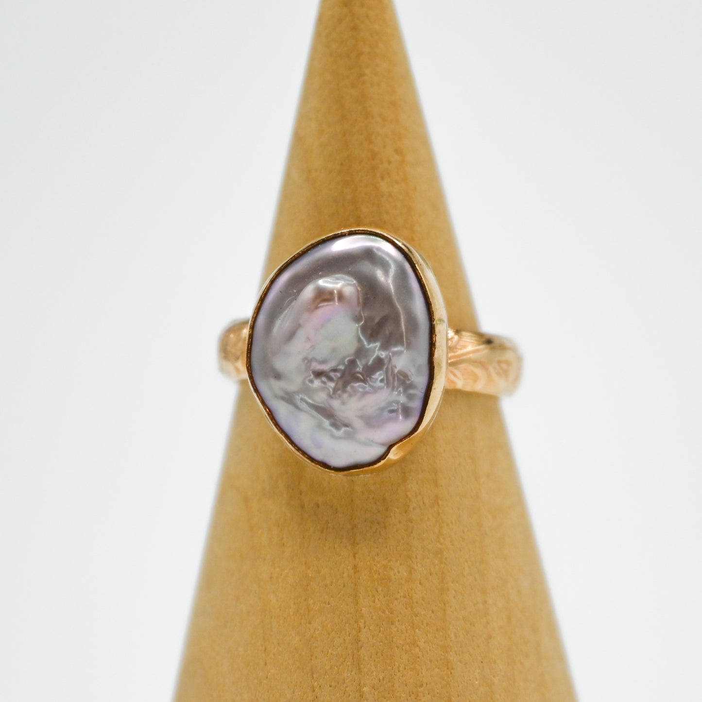 Gold fill xl pink keshi pearl size 8