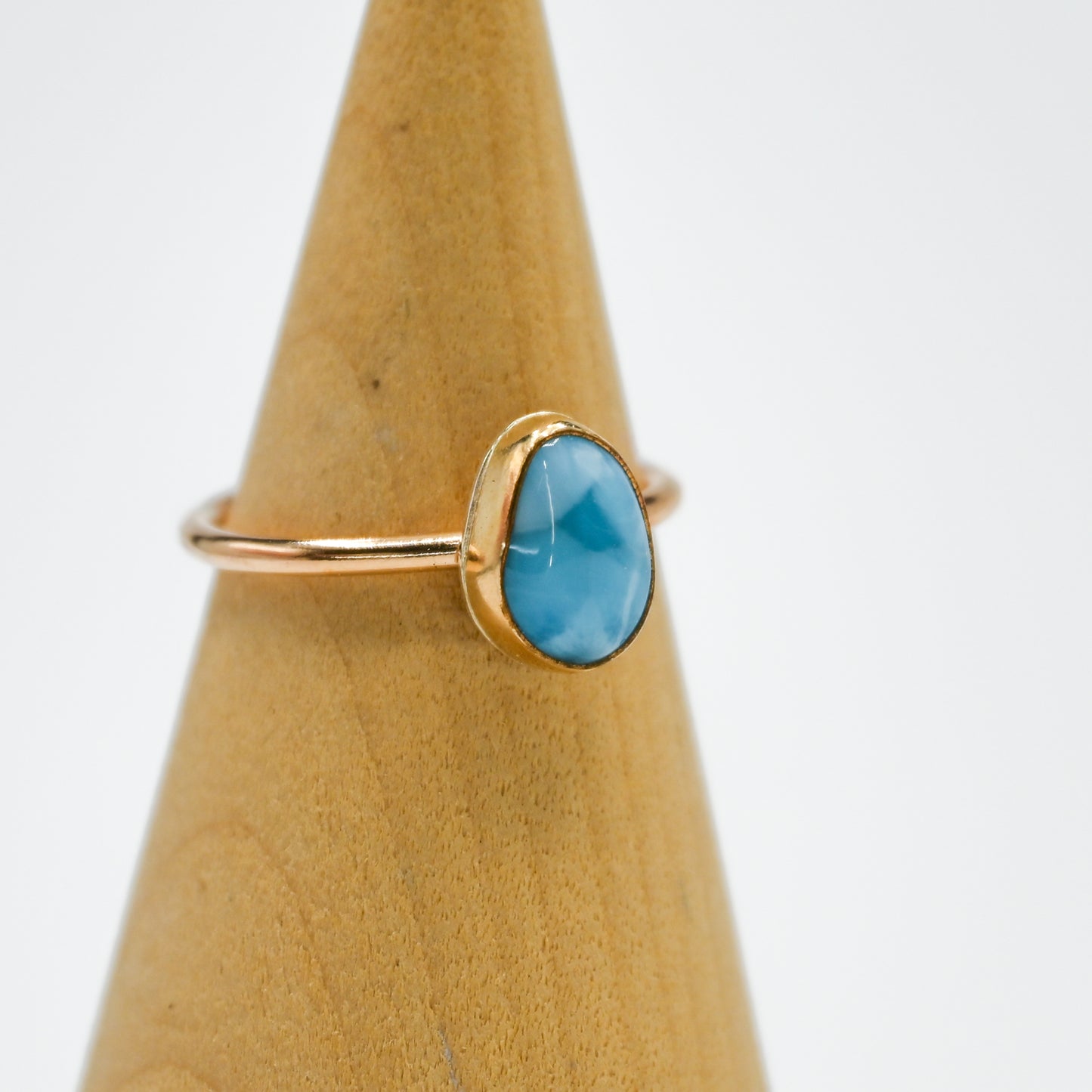Gold fill larimar size 8
