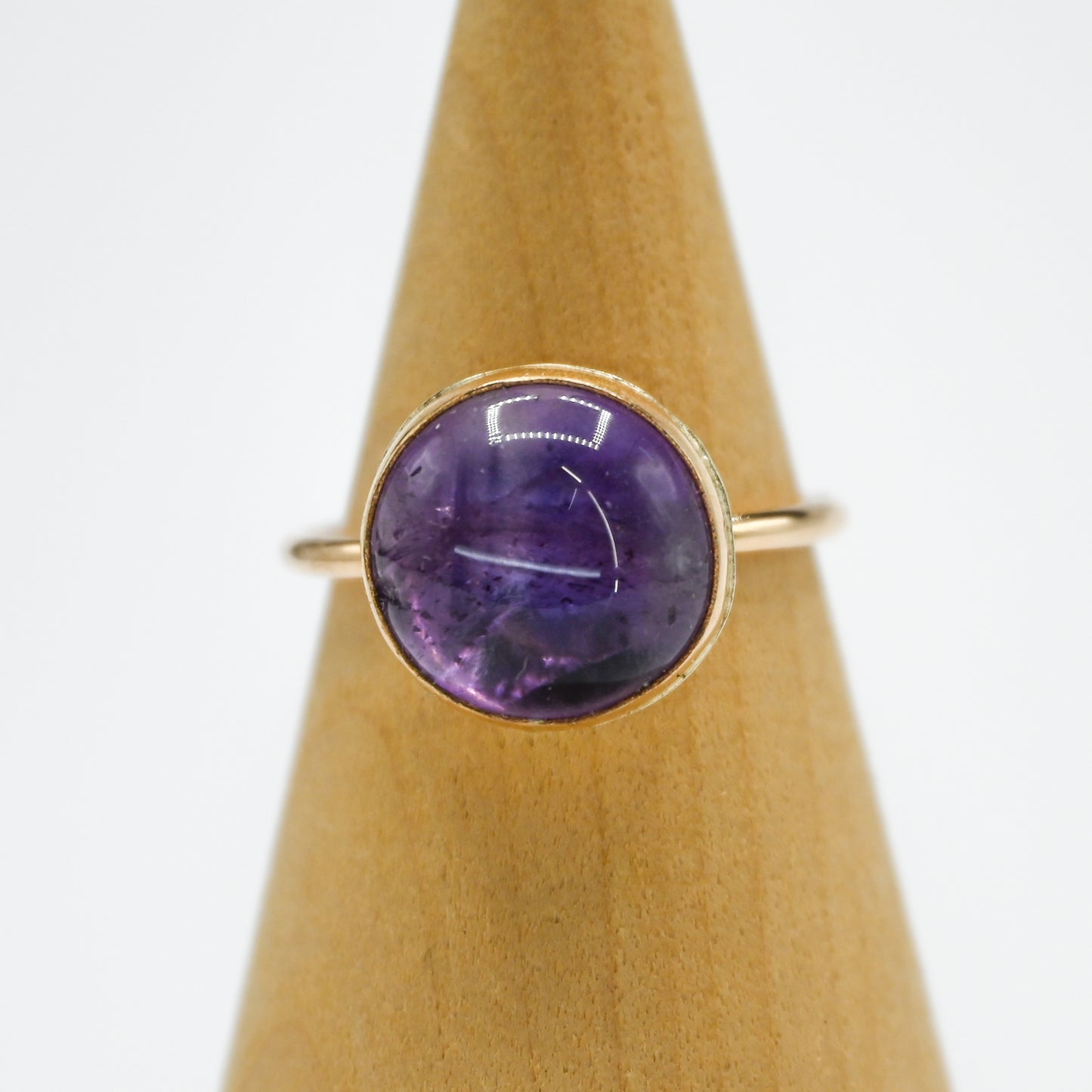 Gold fill large amethyst size 8.25