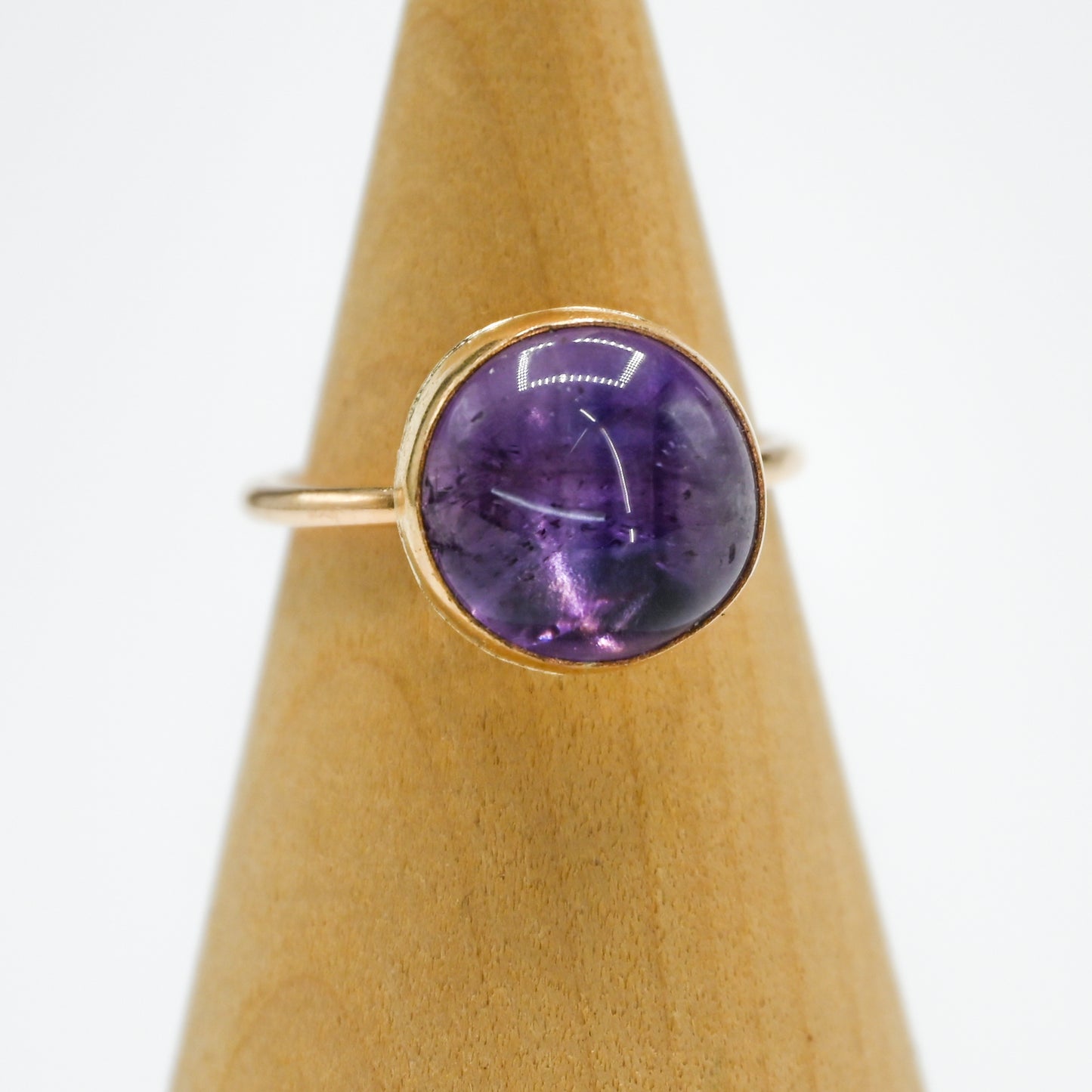 Gold fill large amethyst size 8.25
