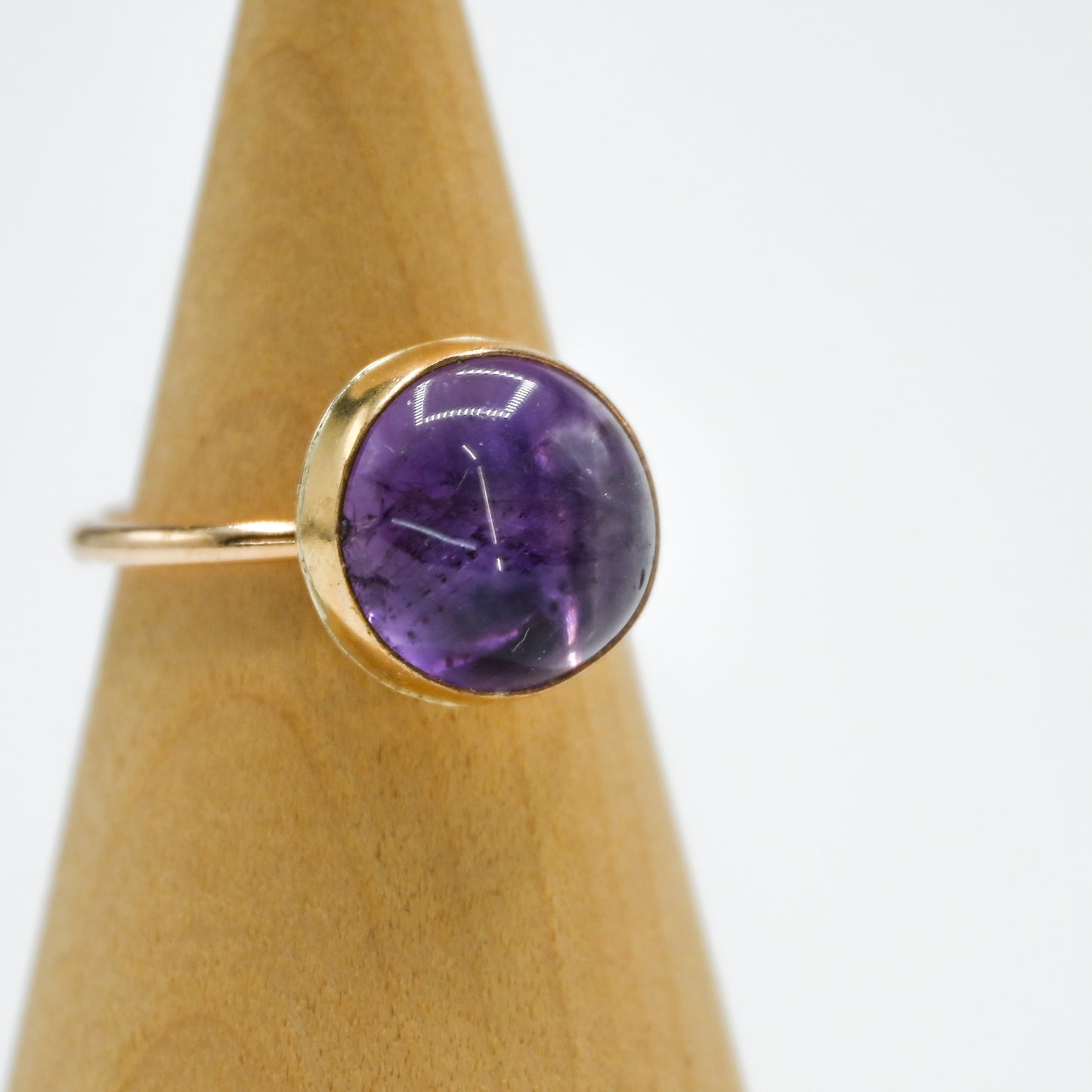 Gold fill large amethyst size 8.25