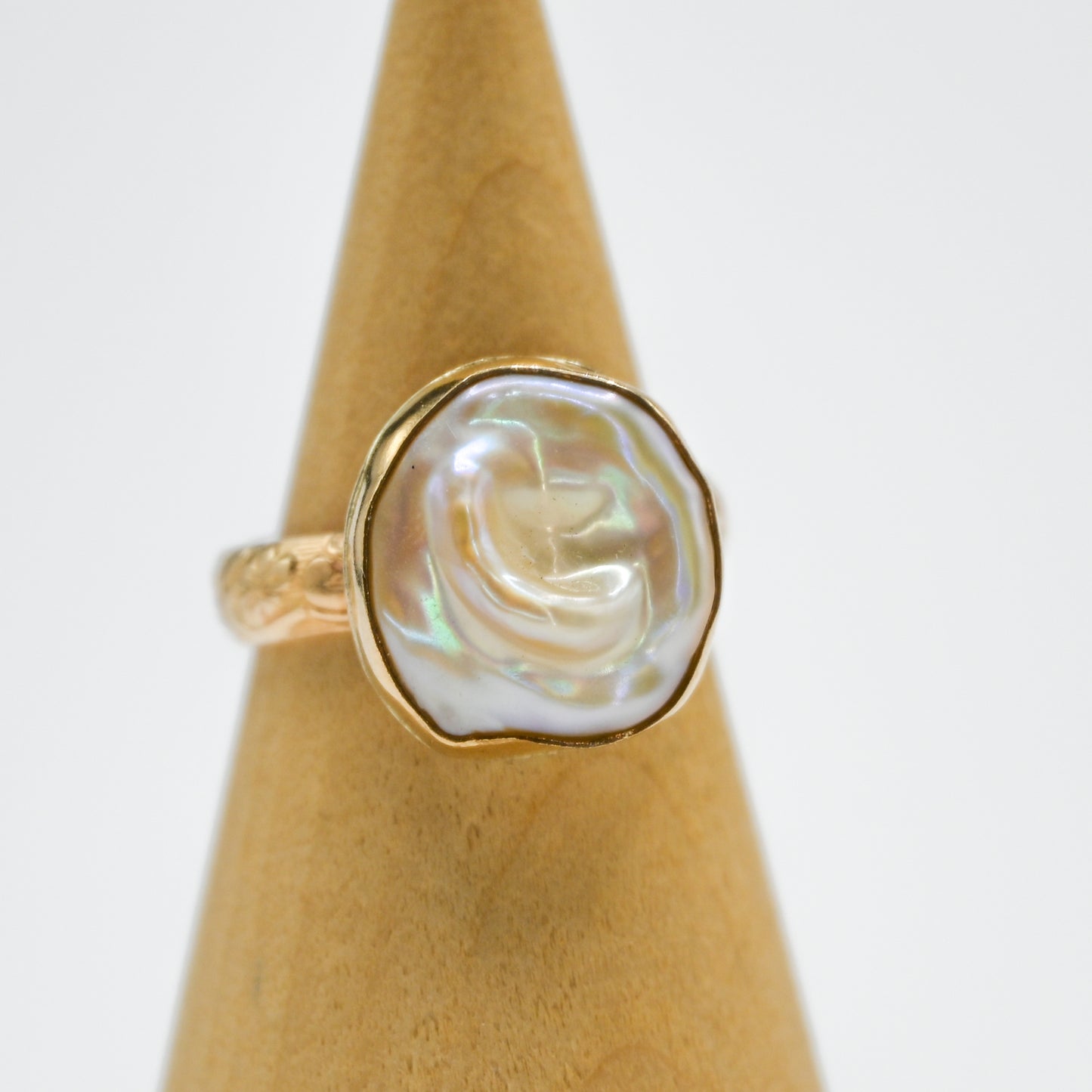 Gold fill keshi pearl size 8.5