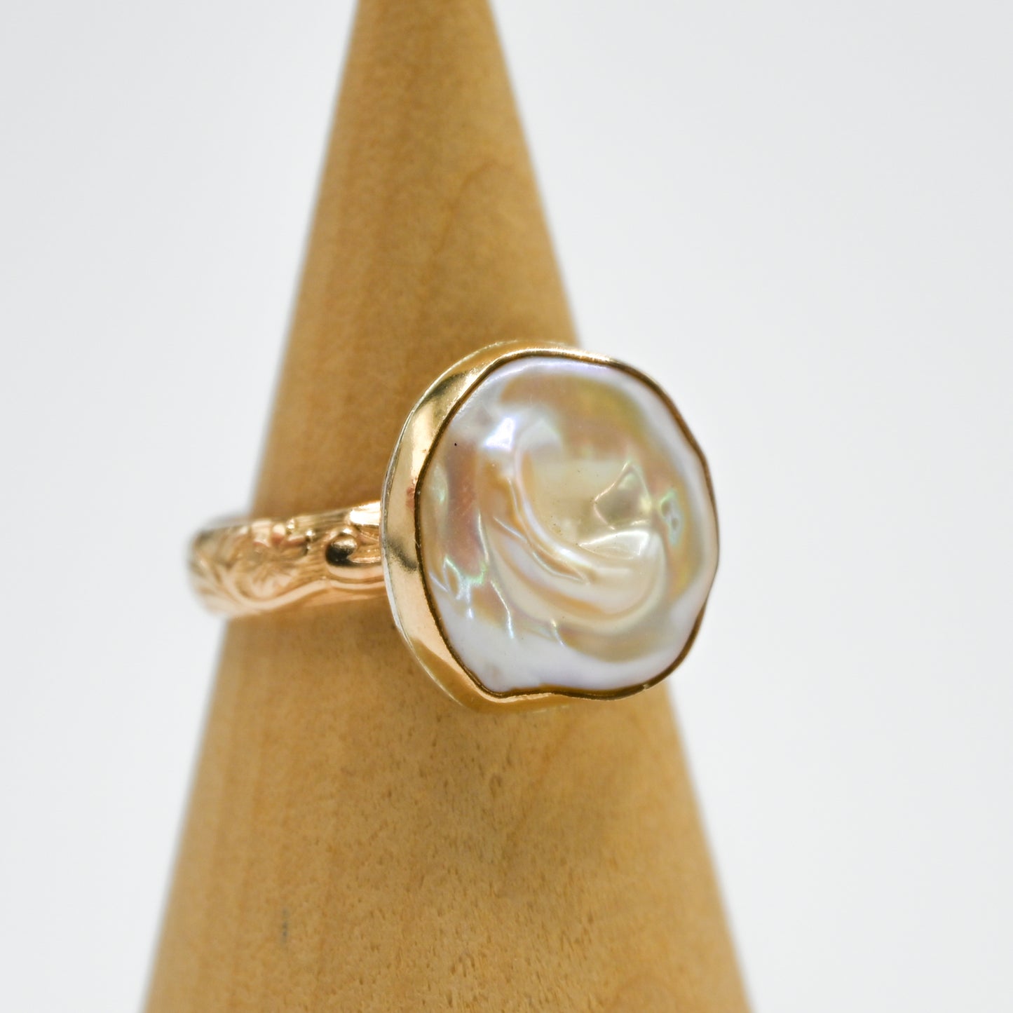 Gold fill keshi pearl size 8.5