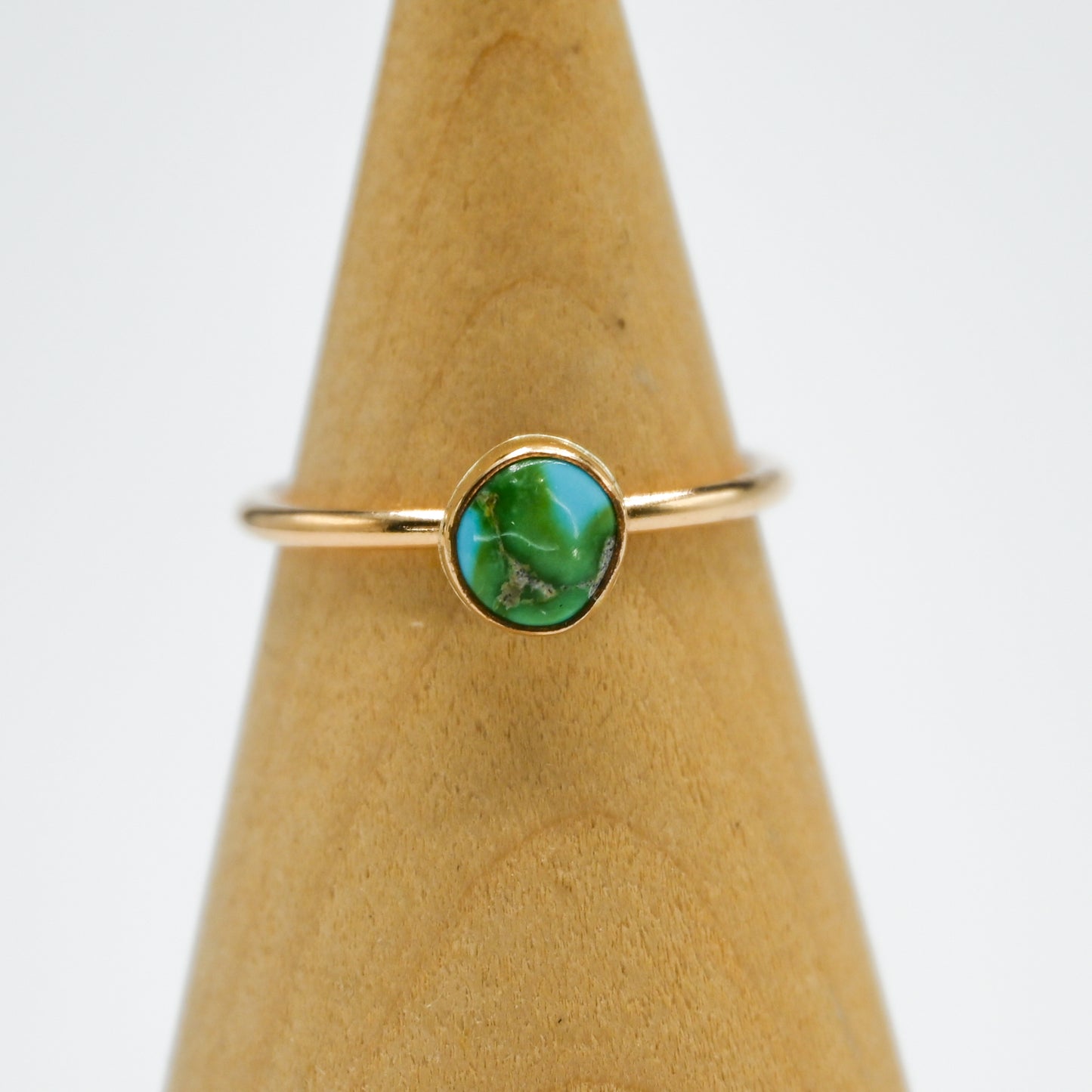 Gold fill mini sonoran gold turquoise size 8.75