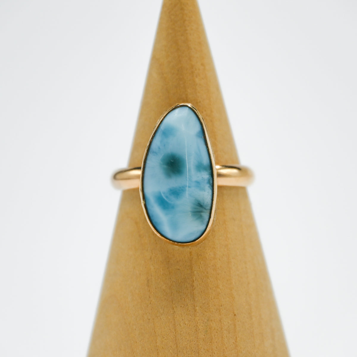 Gold fill XL larimar size 9