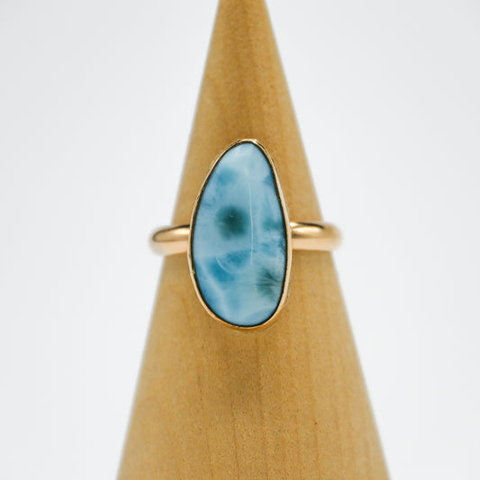 Gold fill XL larimar size 9