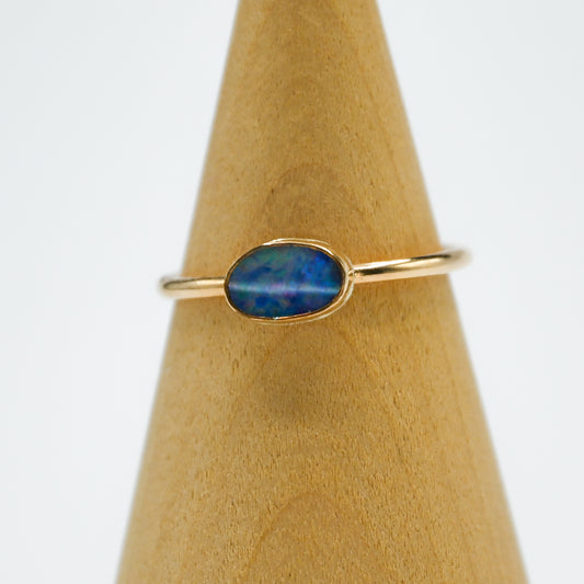 Gold fill Australian opal size 10