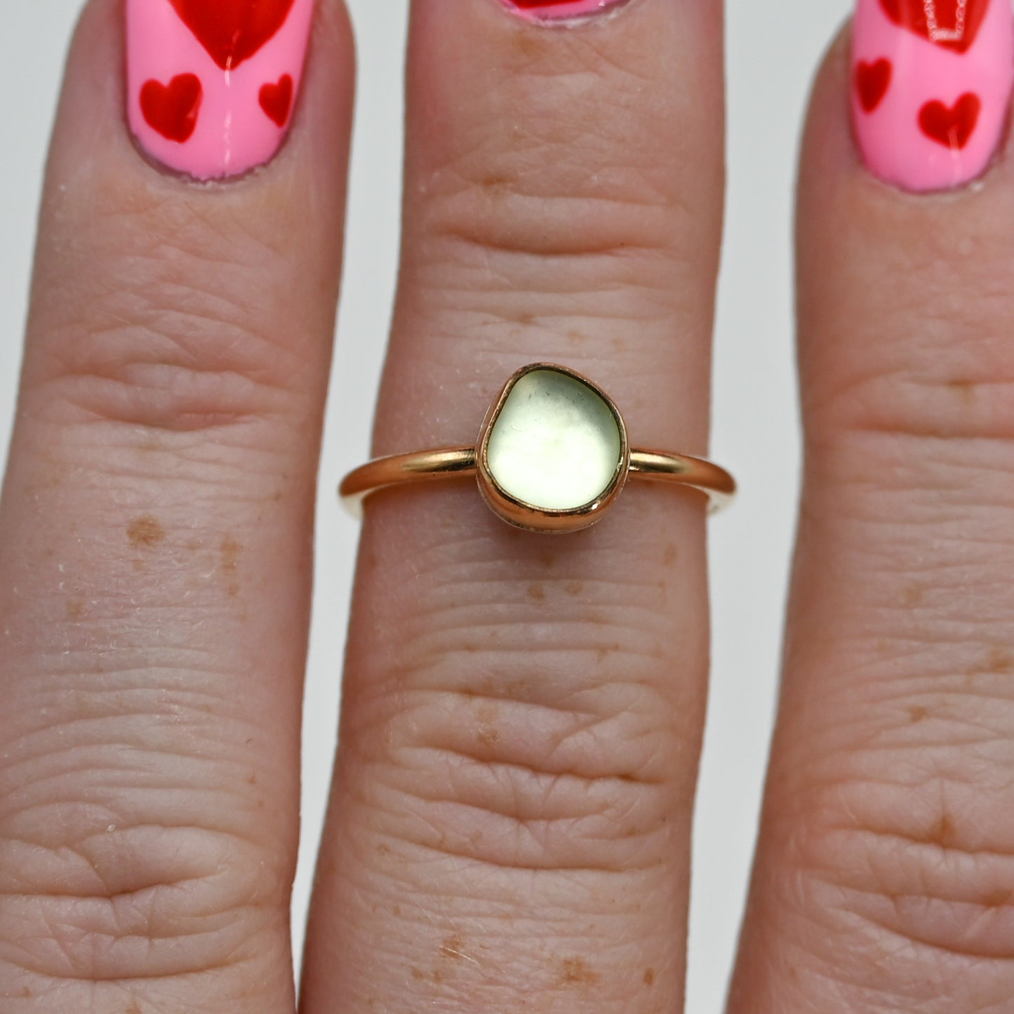 Gold fill UV sea glass size 6
