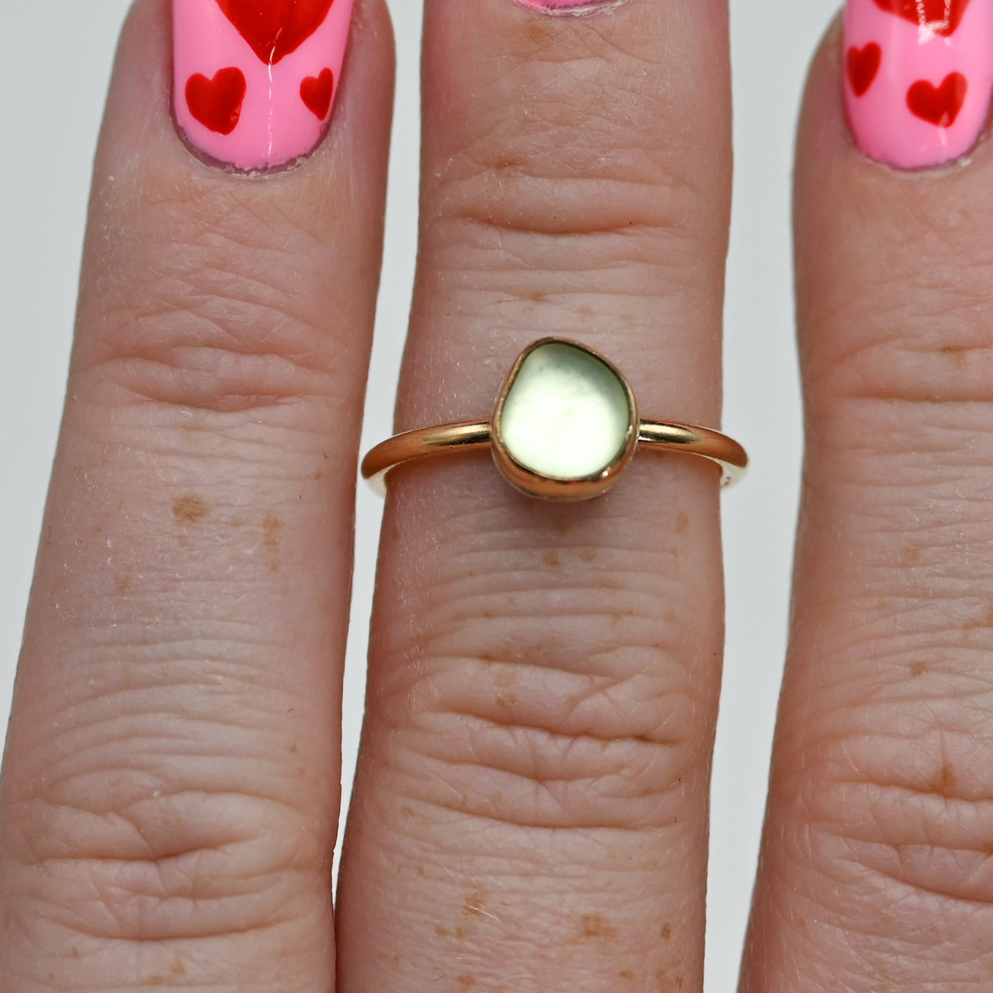 Gold fill UV sea glass size 6