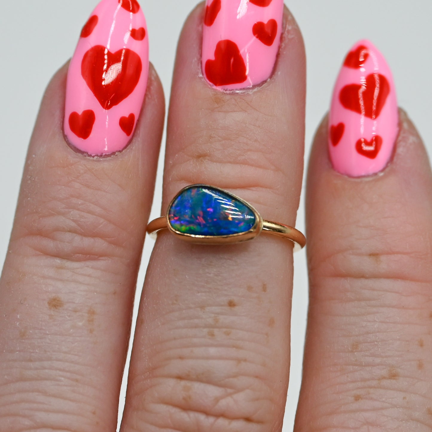 Gold fill horizontal Australian opal size 4.25