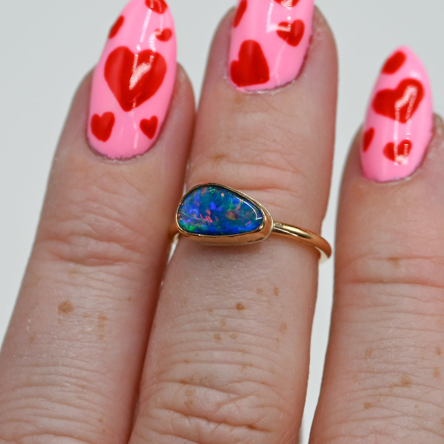 Gold fill horizontal Australian opal size 4.25