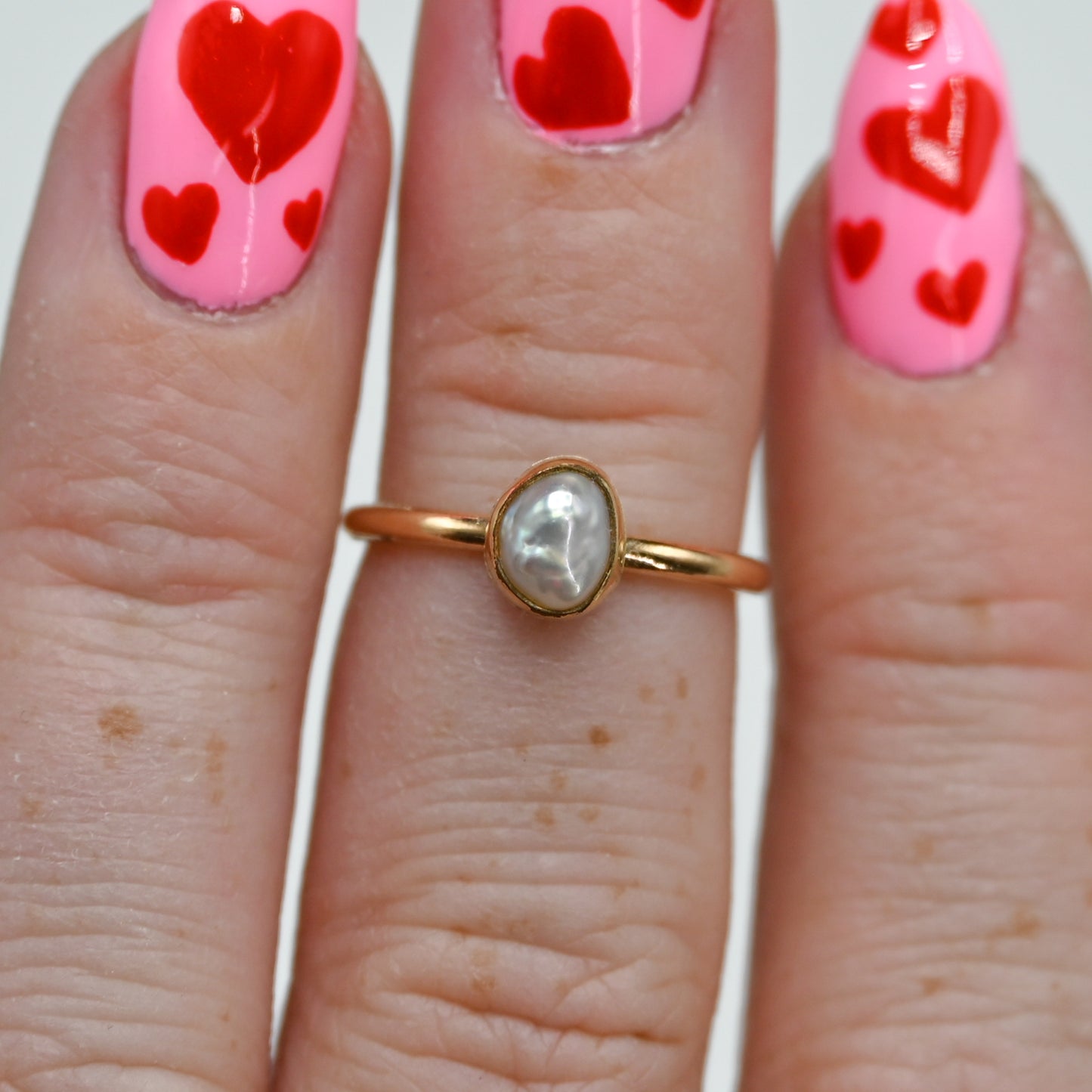 Gold fill mini keshi pearl size 4.5