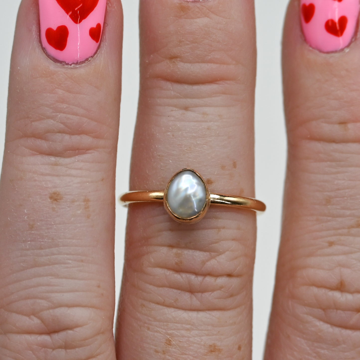 Gold fill mini keshi pearl size 6.75