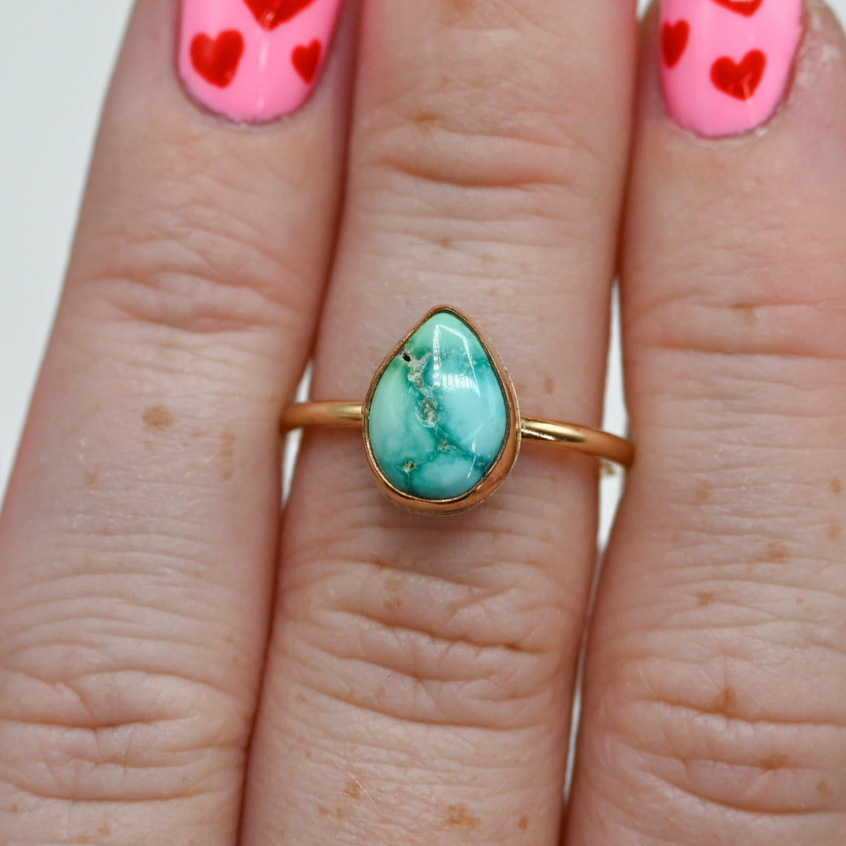 Gold fill sonoran gold turquoise size 7