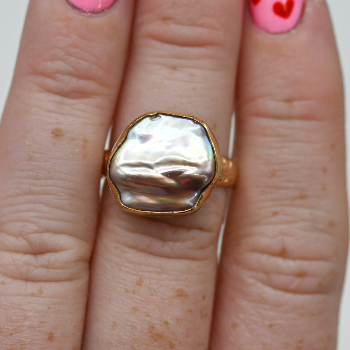 Gold fill xl keshi pearl size 7