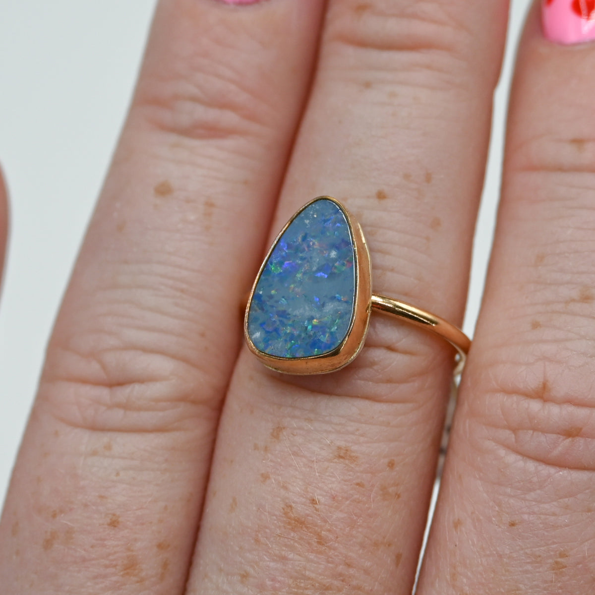 Gold fill Australian opal size 7.25