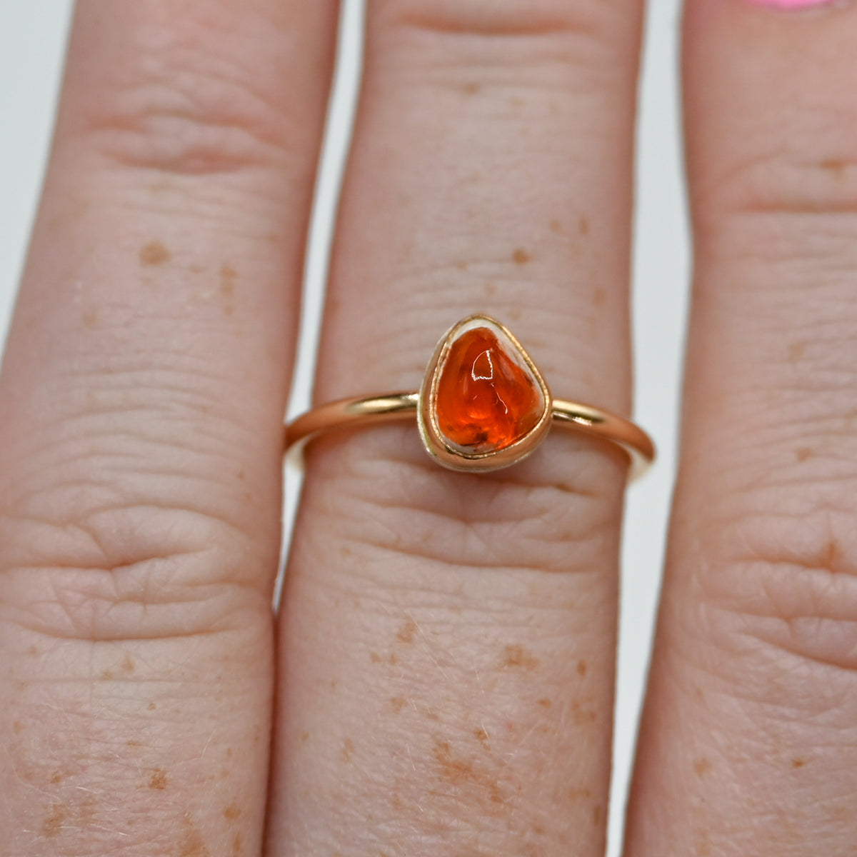 Gold fill Mexican fire opal size 7.25