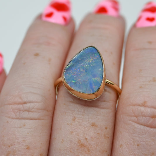 Gold fill Australian opal size 7.5