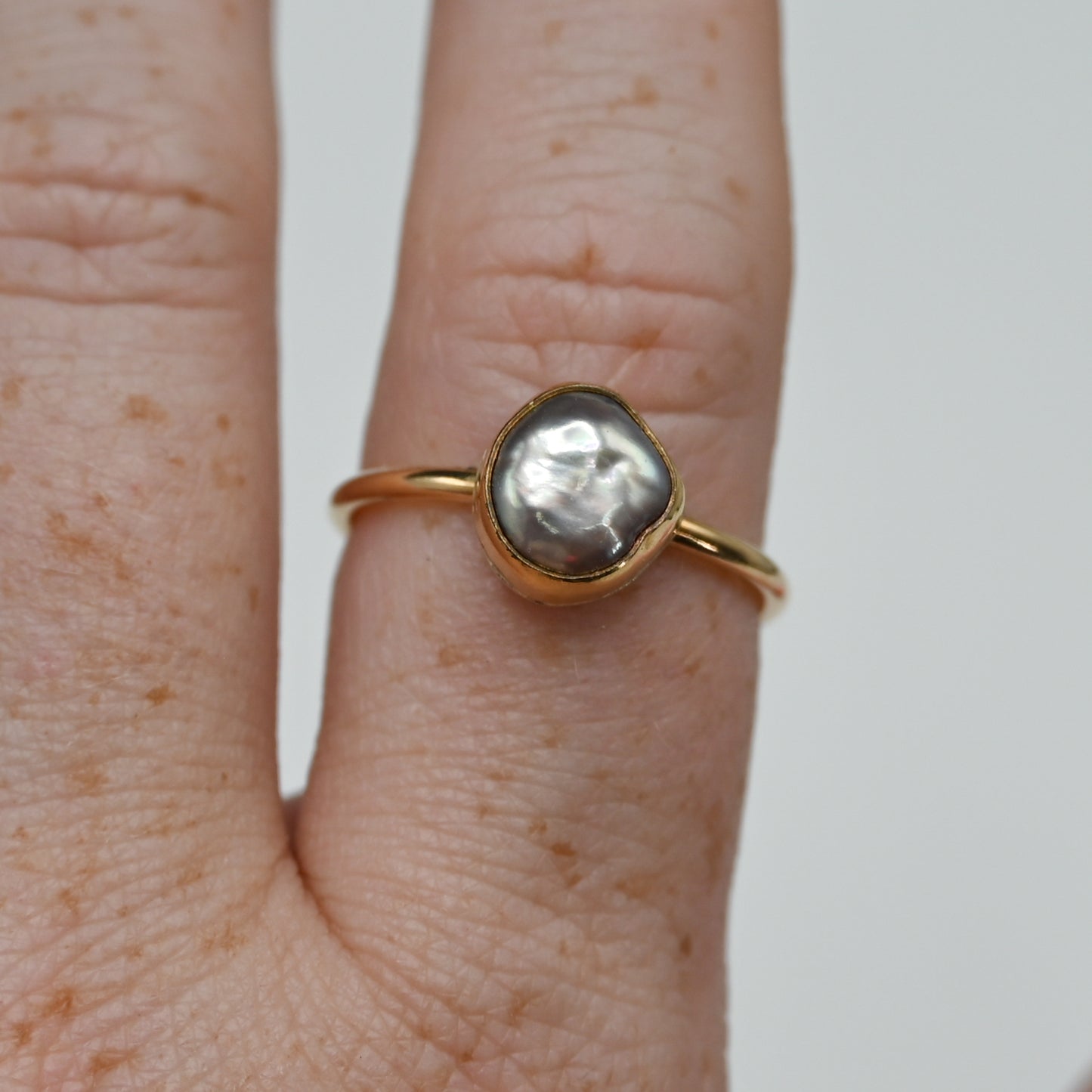 Gold fill keshi pearl size 8.75