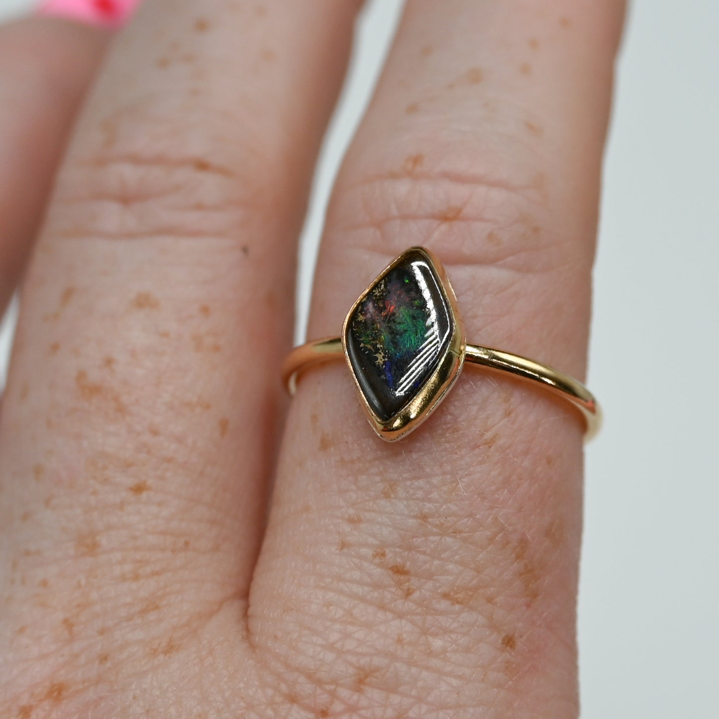 Gold fill Australian opal size 9