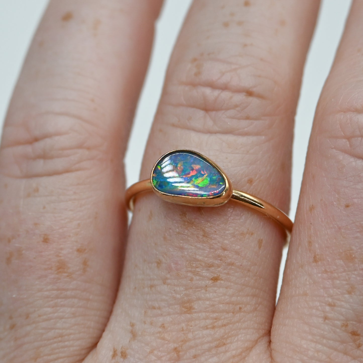 Gold fill Australian opal size 9.75