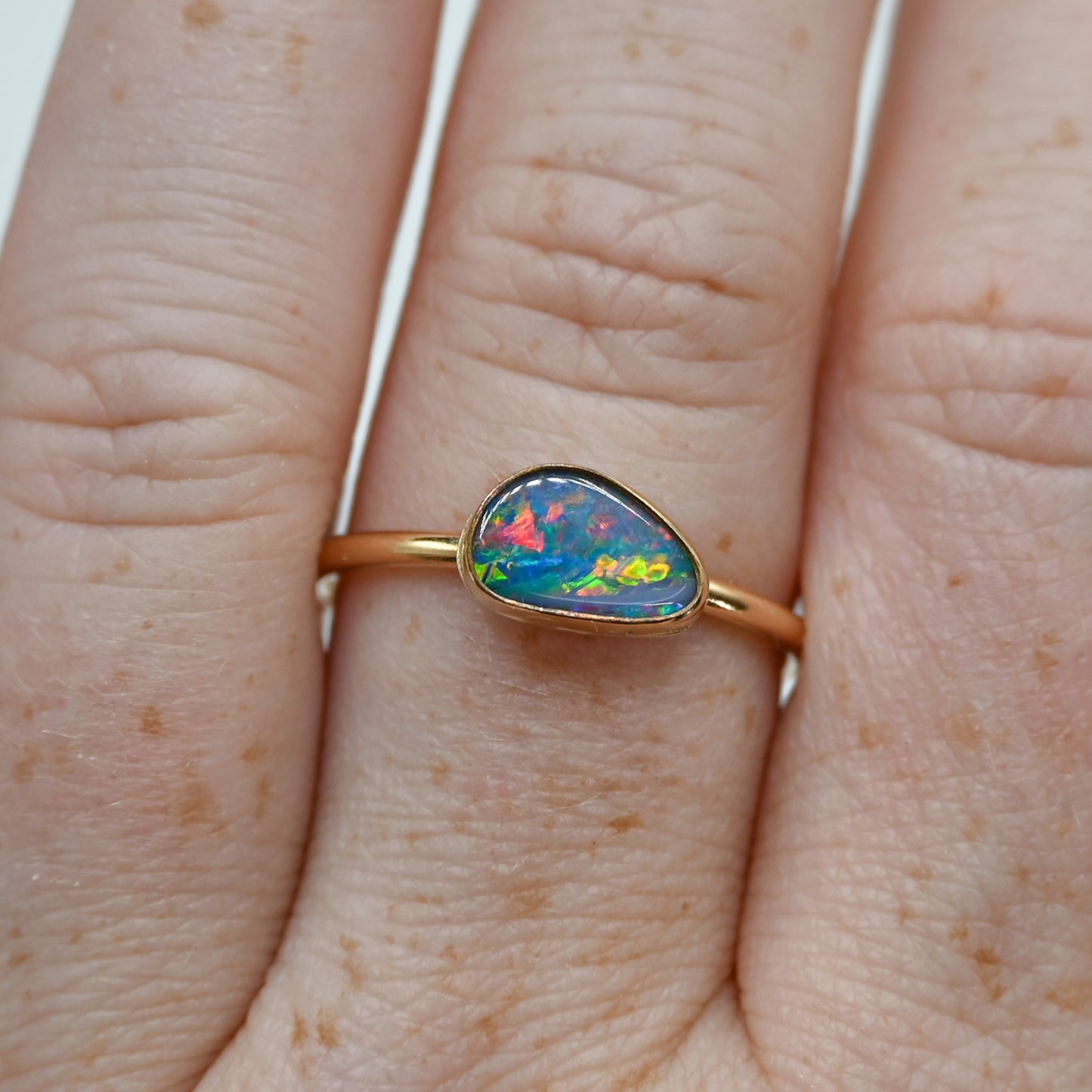 Gold fill Australian opal size 9.75