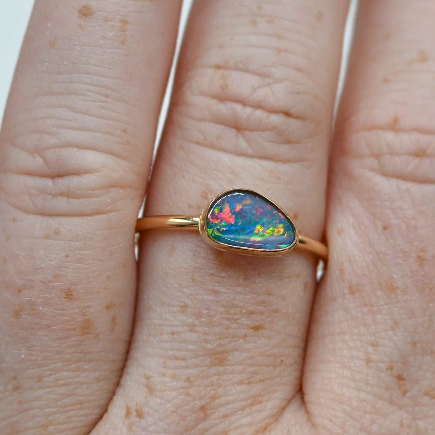 Gold fill Australian opal size 9.75